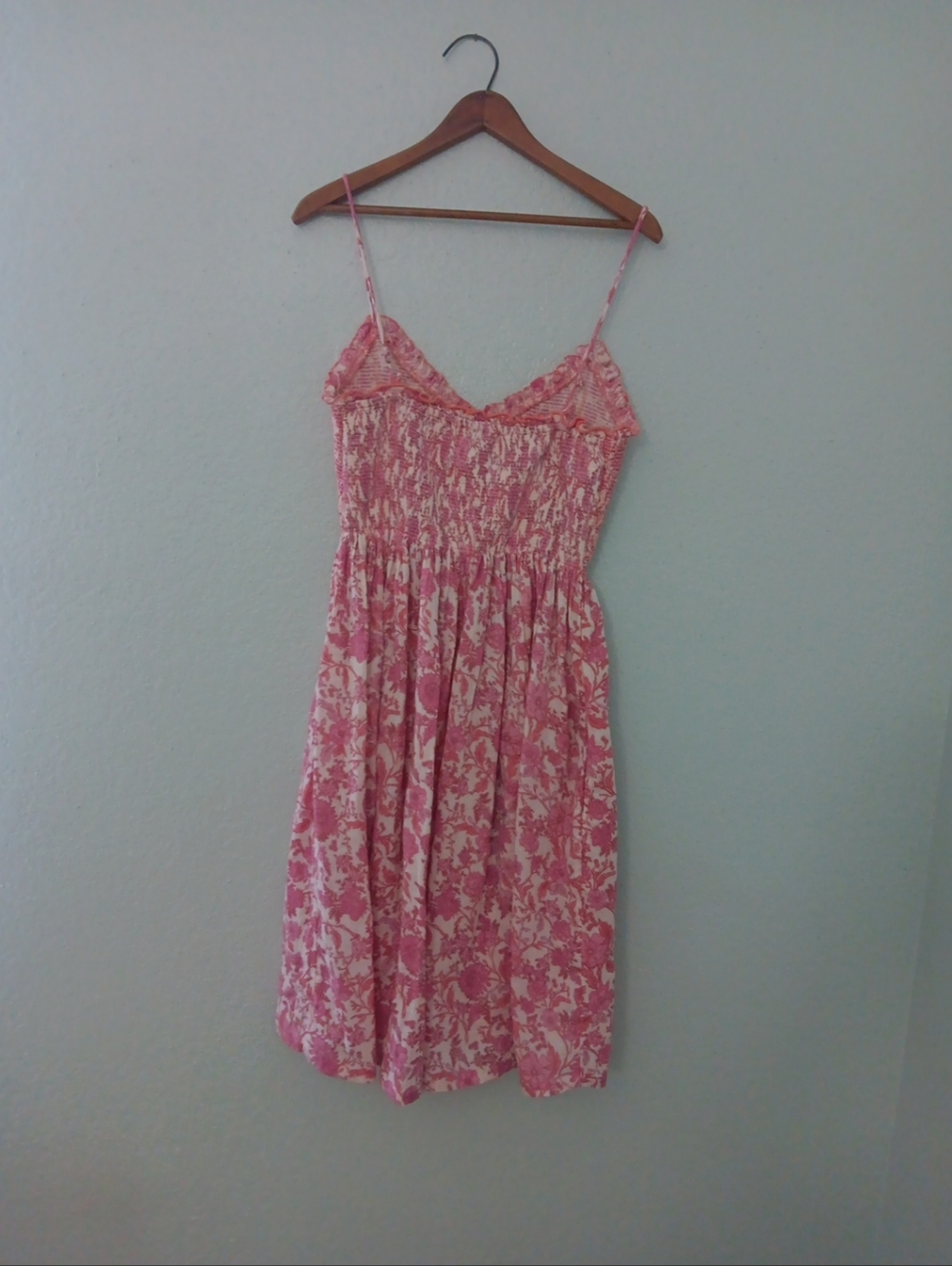 Free People Pink Floral Smocked Mini Dress - Picture 3 of 6
